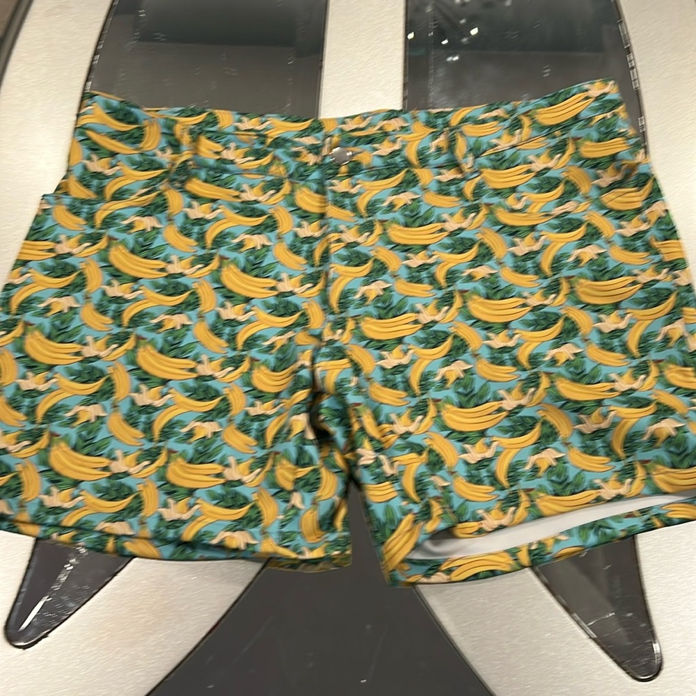 Gay fetish banana short shorts, spandex polyester 36 waist